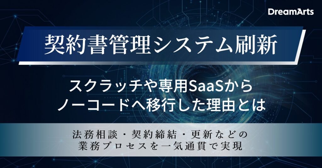 契約書管理システム刷新 〜スクラッチや専用SaaSからノーコードへ移行した理由とは〜